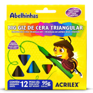 Big Giz de Cera Triangular 95g 12 Cores Acrilex - 9312