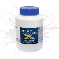 Tinta Acrylic Colors para Tela Acrilex 500ml 319 - Branco Titanio
