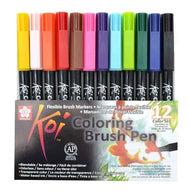Marcador Pincel Artístico 6 Cores Koi Coloring Brush - Xbr-12 - Sakura