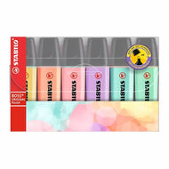 Estojo Marca Texto Boss Stabilo 5.0Mm com 06 Cores Pastel