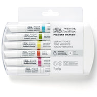 Pigment Marker Winsor & Newton com 6 Tons Vibrantes
