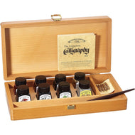 Estojo Madeira Tinta para Caligrafia Winsor & Newton com 15 Peças