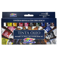 Estojo Tinta Óleo Corfix 20ml com 10 Cores