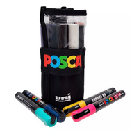 Estojo Caneta Posca  Pc-5m Ponta Media 2.5Mm com 12 Cores