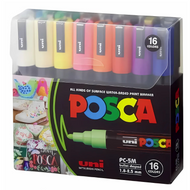 Estojo Caneta Posca  Pc-5m Ponta Media 2.5Mm com 16 Cores