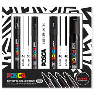 Kit Posca Artist's Collection Nibs Preto com 4 Unidades