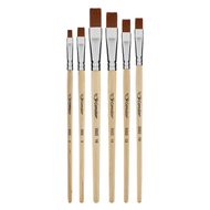 Kit Pincel Artístico Condor 5502 Chato Filamento Sintético 6 Unidades?