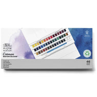 Estojo Tinta Aquarela Pastilha Cotman Winsor & Newton Hp Studio com 46 Peças