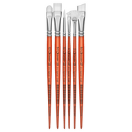 Kit Pincel Artístico para Tecido Condor 595 Formatos Diversos 6 Unidades?