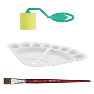 Kit Básico de Pincel para Pintura Condor 598 Godê Leque, Rolinho e Pincel 3 Unidades?