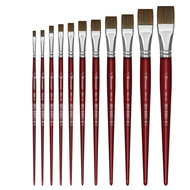 Pincel Condor 284 Chato Sintético Cabo Longo