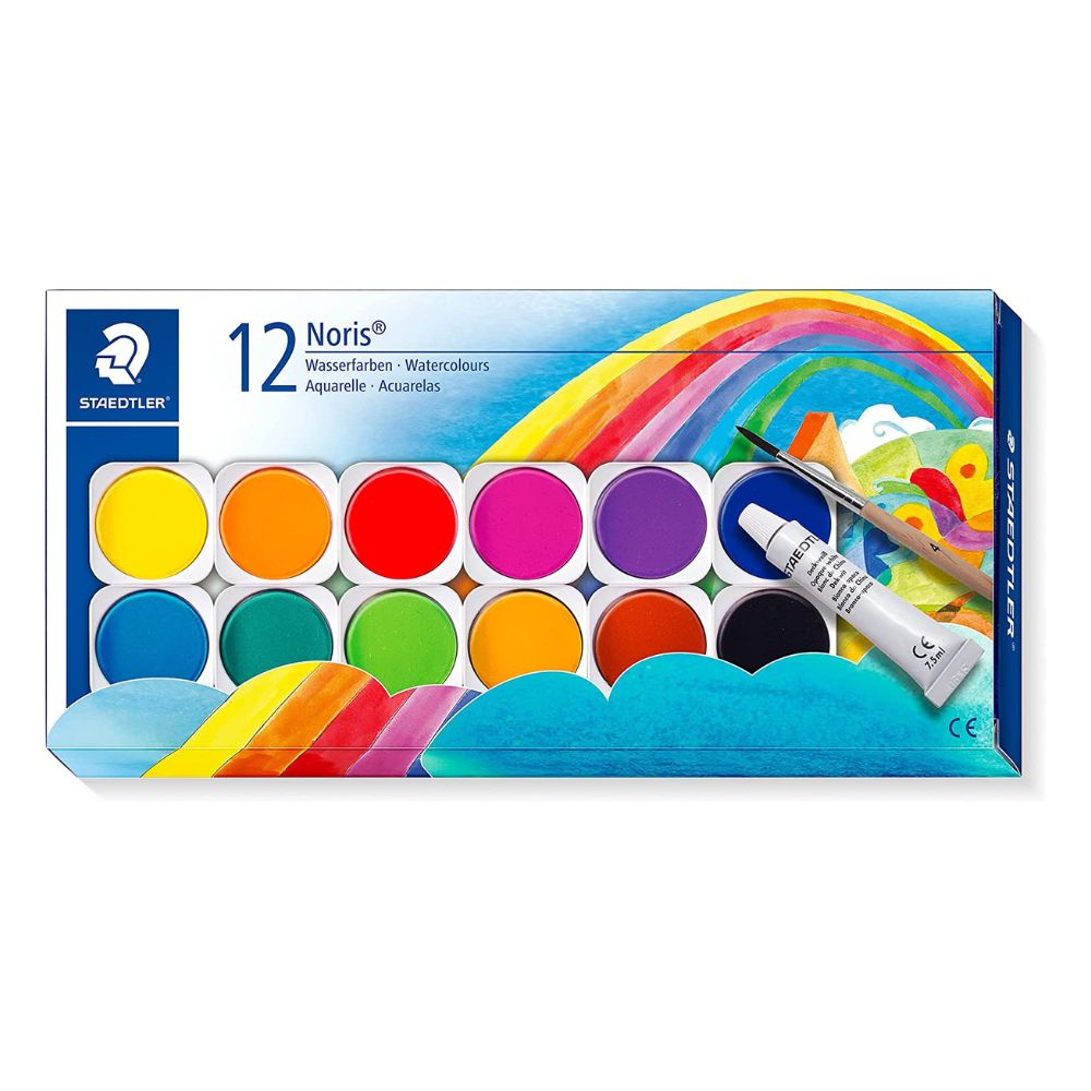 Aquarela em Pastilha Staedtler Noris 888 12 Cores