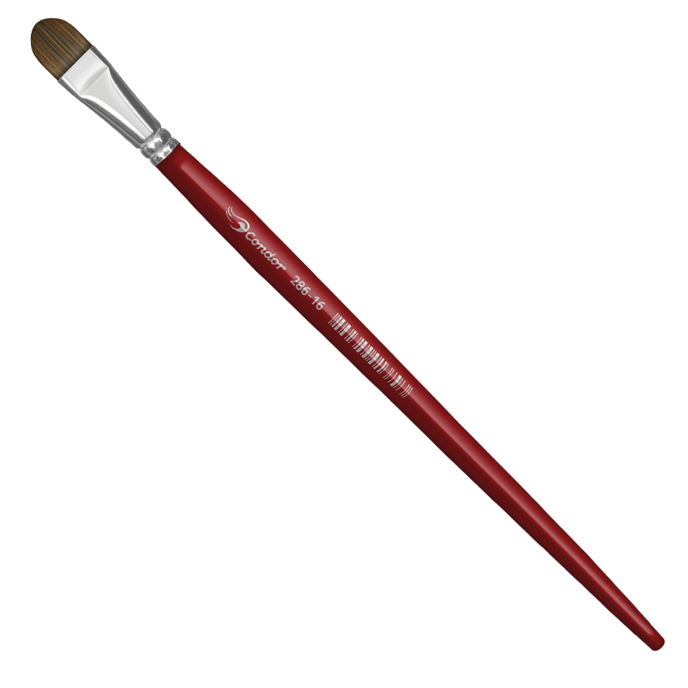 Pincel Condor 286 Lingua de Gato Sintético Cabo Longo