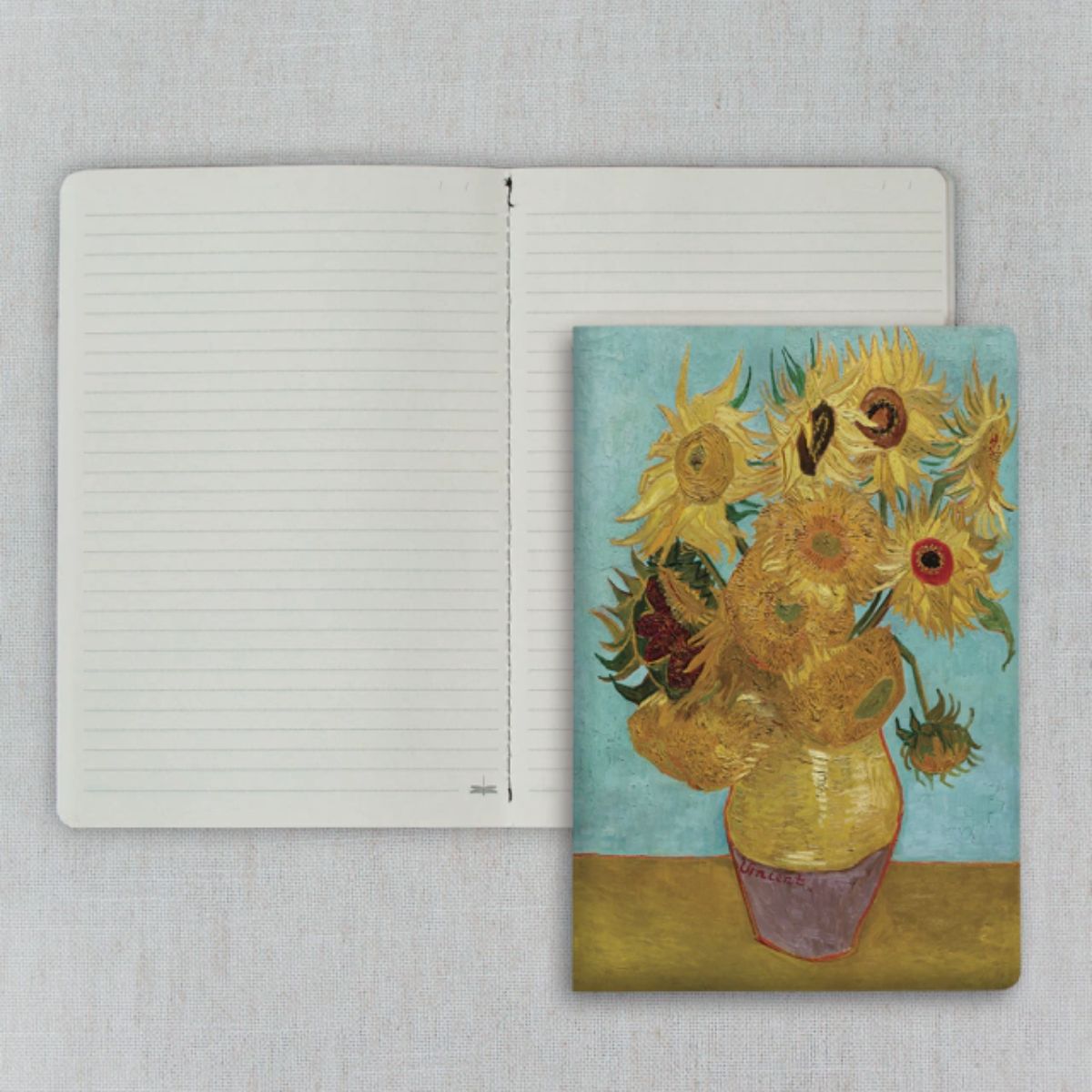 Caderno Journal Folk Books 20x13,5 Pautado Girassois 