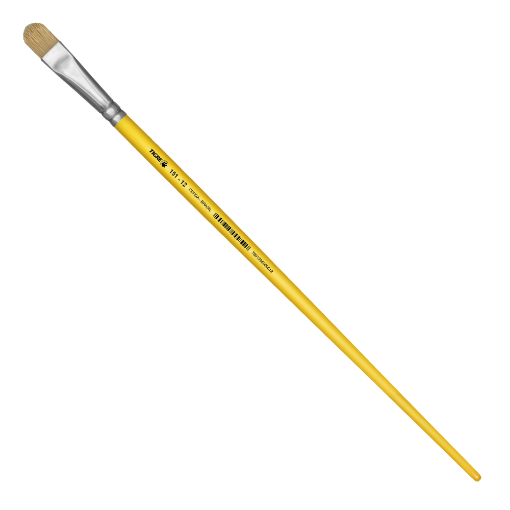 Pincel Chato Tigre 151 Língua de Gato Filbert