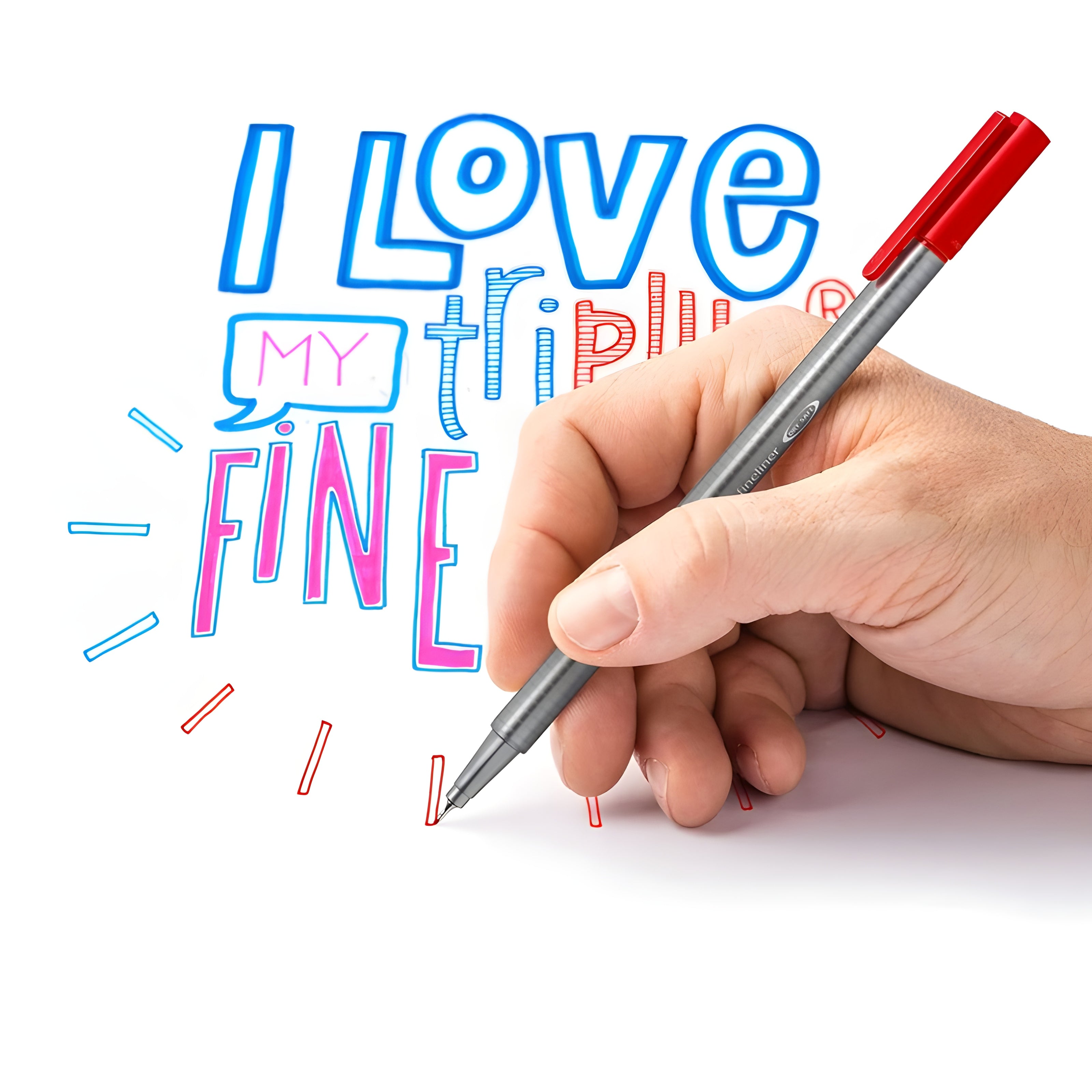 Estojo de Caneta Staedtler Fineliner Triplus 0.3Mm com 8 Cores + 2 Grátis