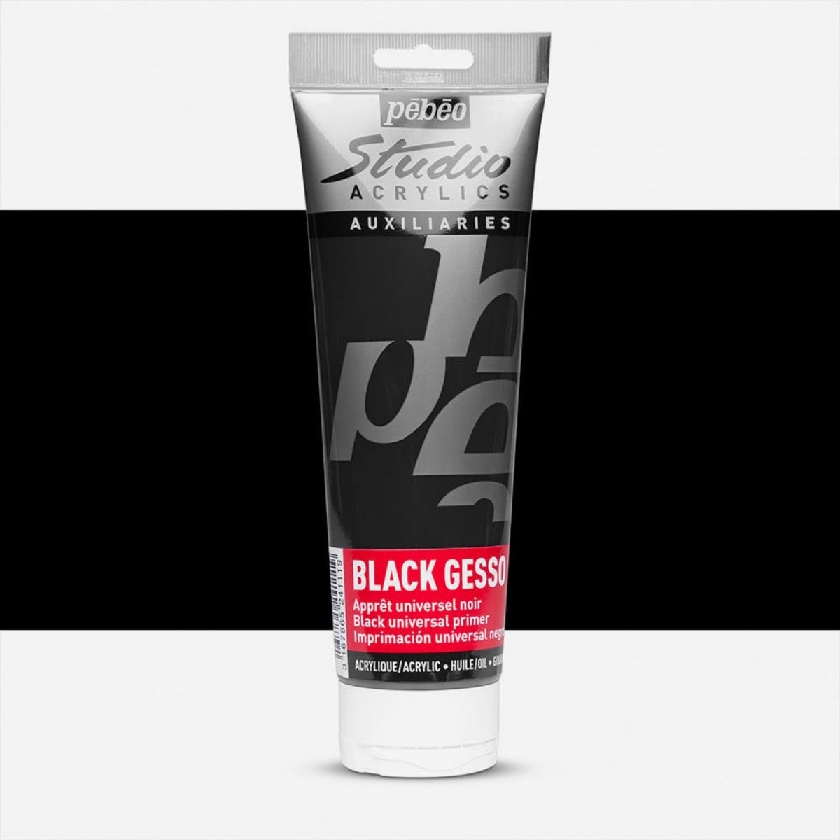 Gesso Acrílico Apresto 250ml Preto - Pebeo