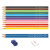 Estojo Lápis de Cor Ecolápis 12 Cores + 2 Grafites + Apontador e Borracha - Faber-castell 120112+2n