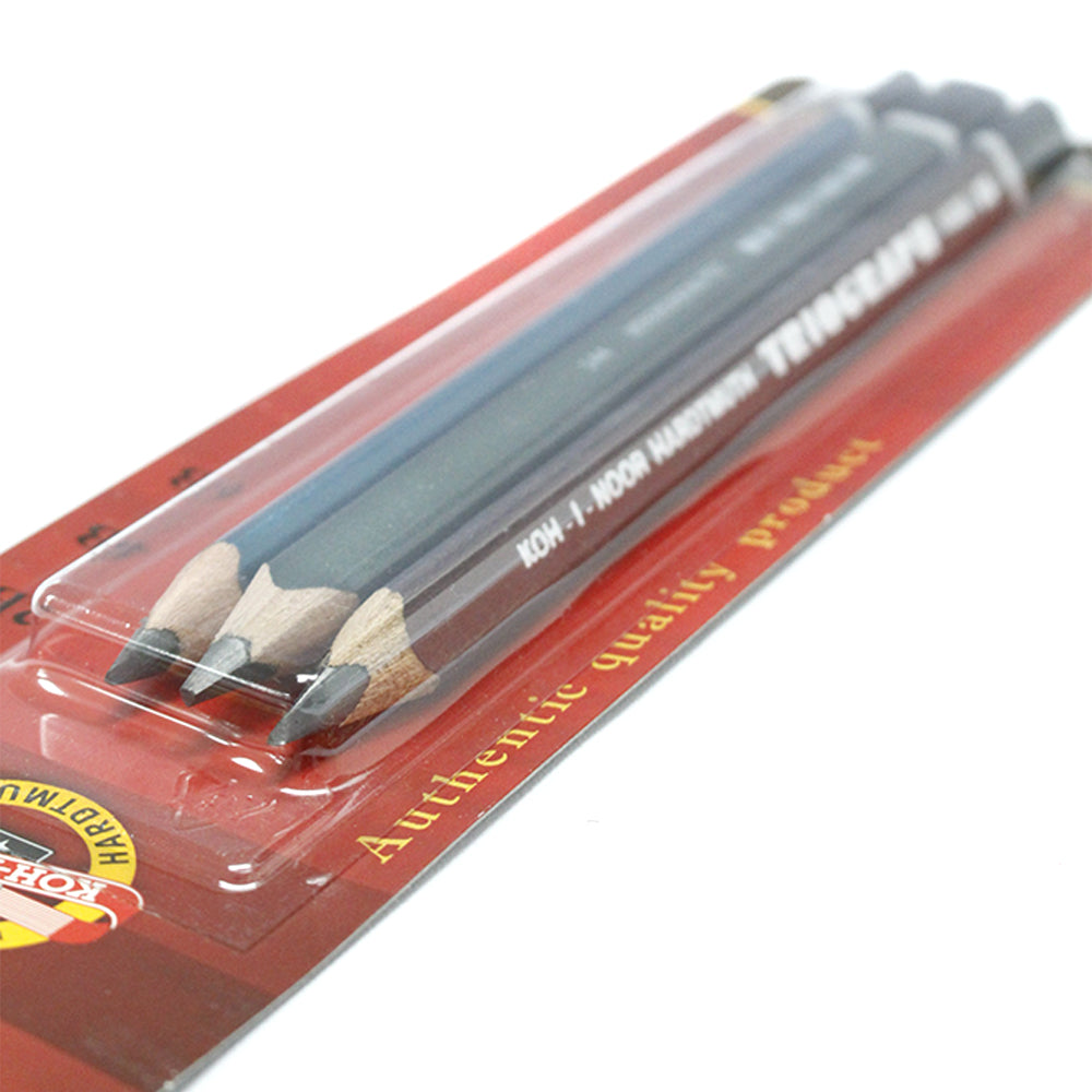 Conjunto Lápis Grafite Jumbo Triograph 2b/4b/6b 3 Unidades - Koh-i-noor - 1835bl