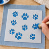 Stencil - Estampa de Patas 10x10cm para Pintura Decorativa e Artesanato St-x-157 - Litoarte