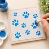 Stencil - Estampa de Patas Ii 10x10cm para Pintura Decorativa e Artesanato St-x-161 - Litoarte