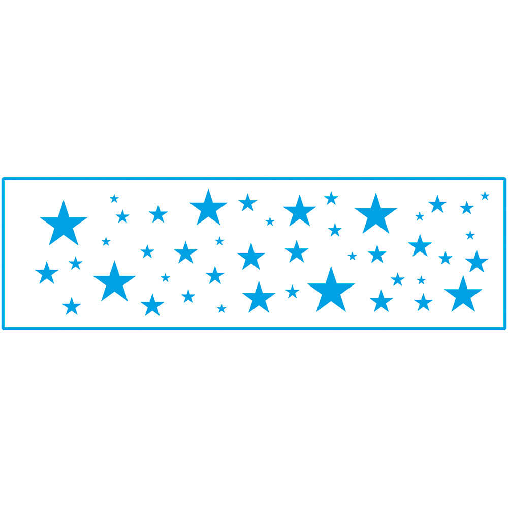 Stencil Estreito Estrelas 8x28cm para Pintura Decorativa e Artesanato Ste-057 - Litoarte