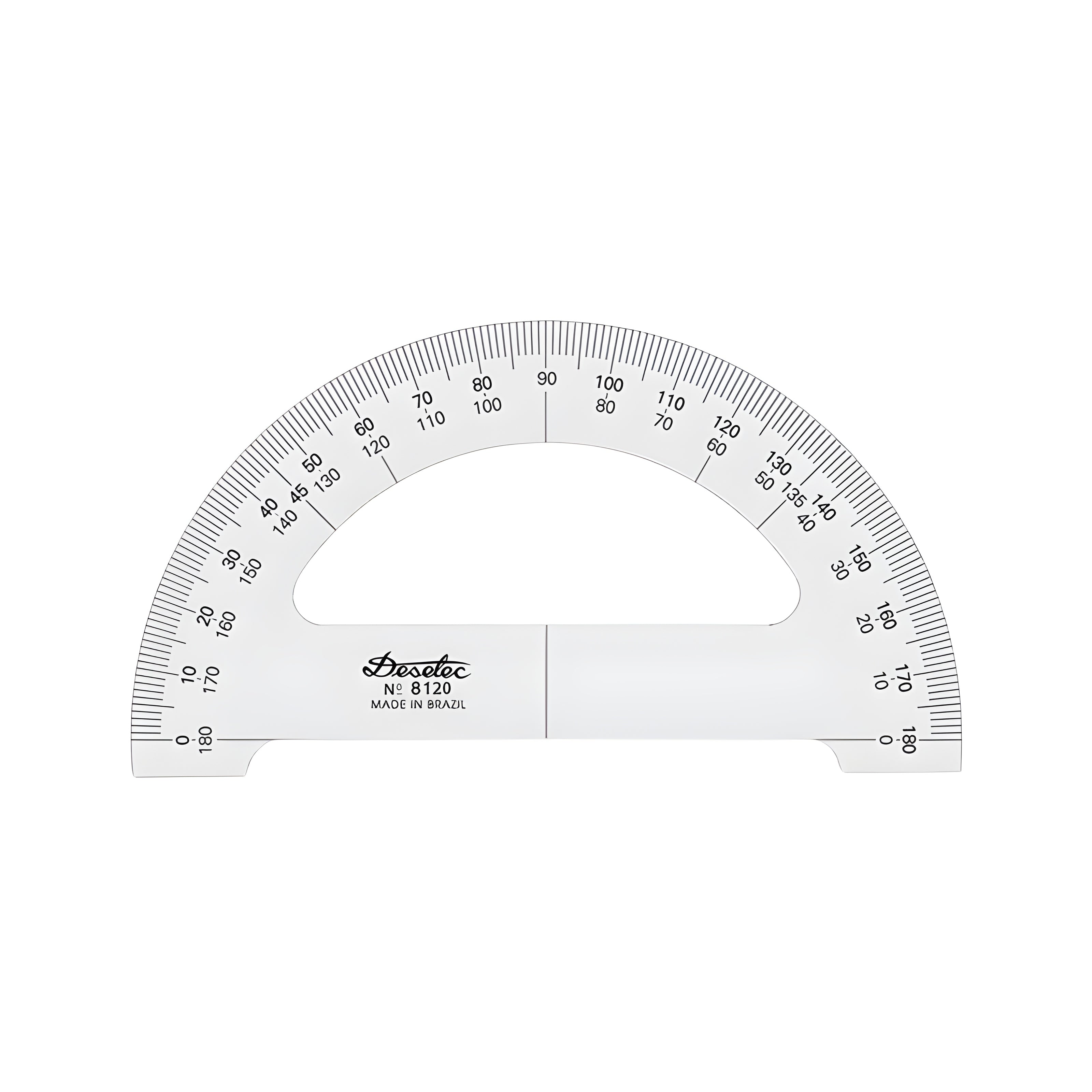 Transferidor Acrílico Desetec Trident 180º 20cm - Modelo 8120
