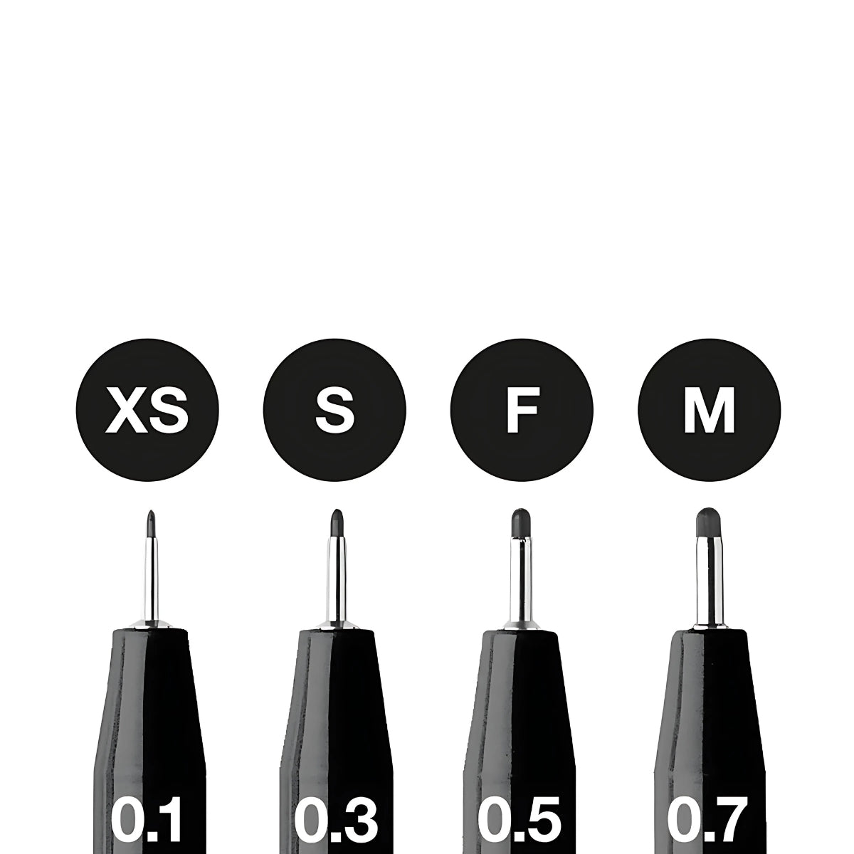 Estojo Caneta Pitt Black Fineliner 4 Pontas Faber-castell 167115
