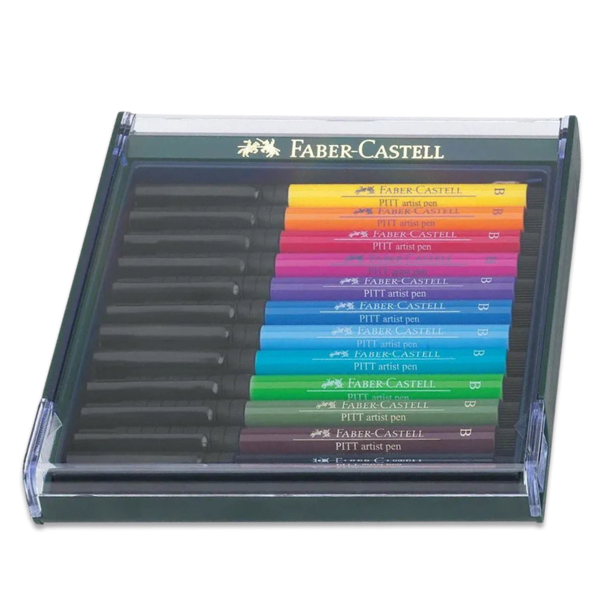 Estojo Caneta Pitt 12 Cores Intensas Faber-castell 267421