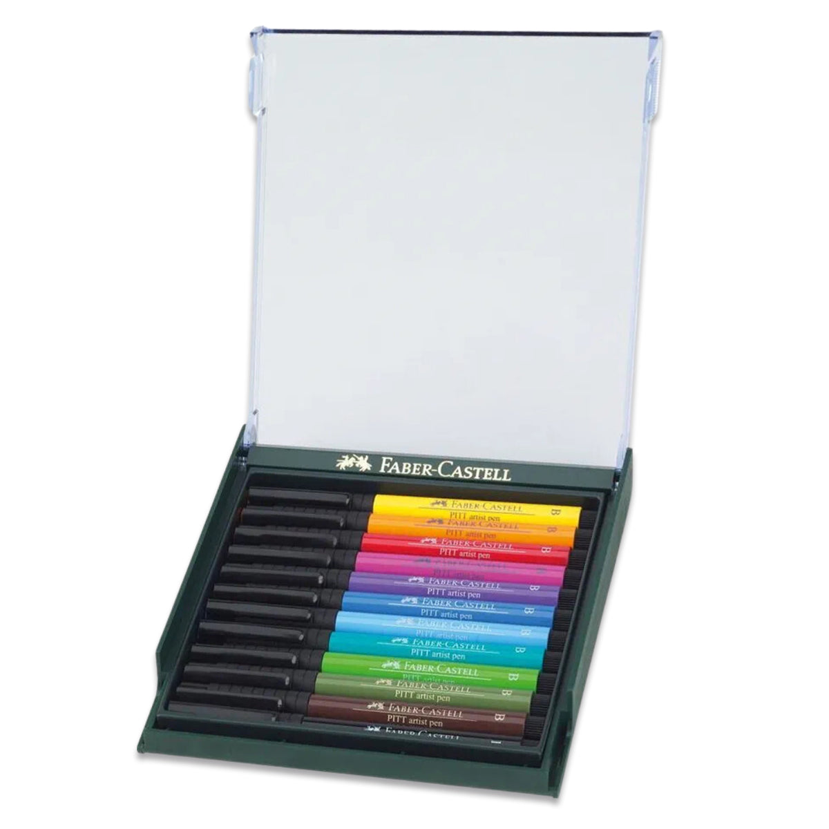 Estojo Caneta Pitt 12 Cores Intensas Faber-castell 267421