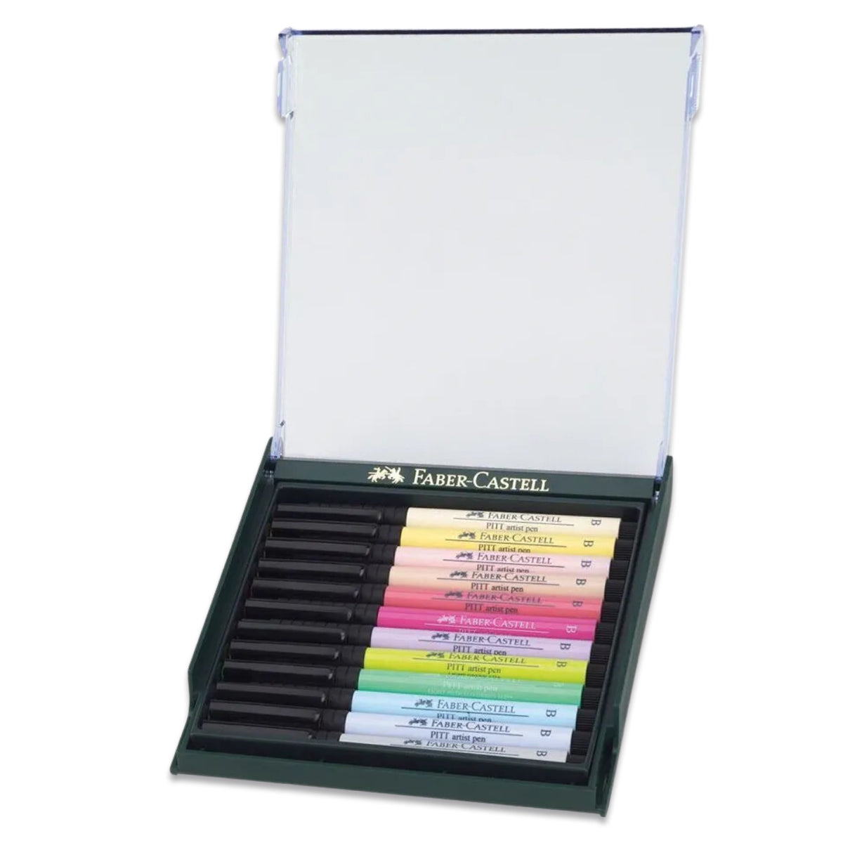 Estojo Caneta Pitt Tons Pastéis 12 Cores Faber-castell 267420