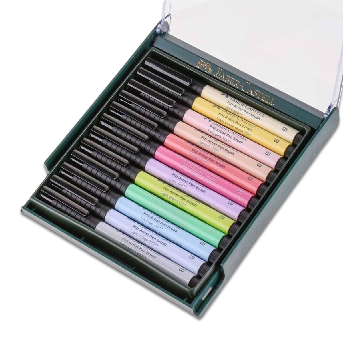 Estojo Caneta Pitt Tons Pastéis 12 Cores Faber-castell 267420