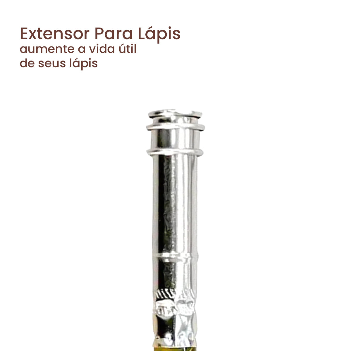 Extensor para Lápis Cabo Madeira Natural - Escolha a Quantidade