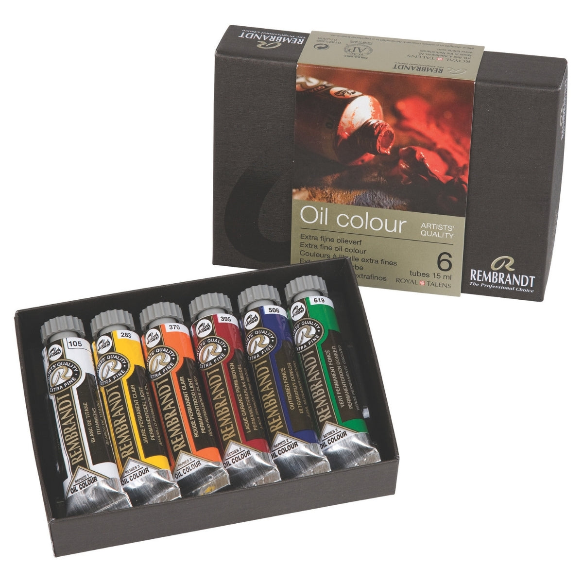 Estojo de Tinta Óleo Rembrandt 15ml com 6 Cores - Royal & Talens 01822306