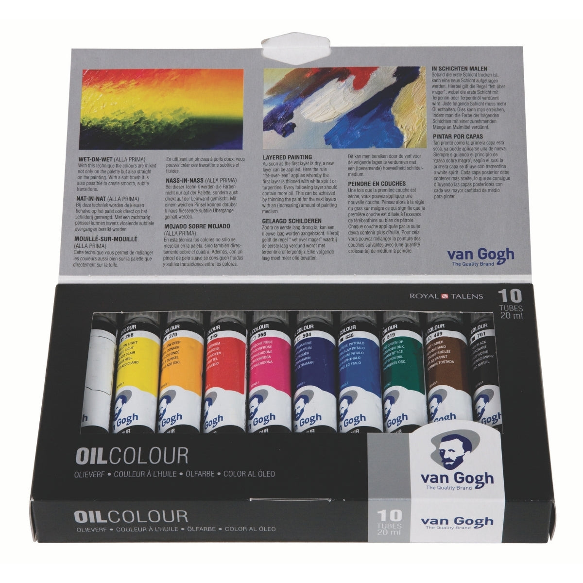 Estojo de Tinta Óleo Van Gogh 20ml com 10 Cores - Royal & Talens 02820410