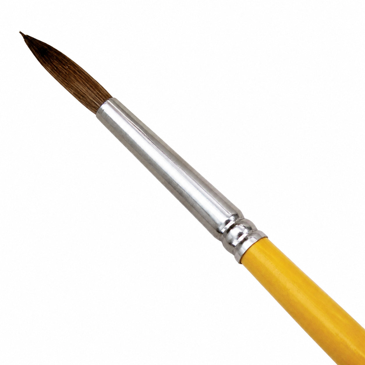 Pincel Artístico Redondo Natural Pônei 130 Nº 16 para Pintura Escolar, Óleo e Acrílica - Keramik
