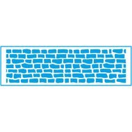 Stencil Estreito Muro de Pedra 8x28cm para Pintura Decorativa e Artesanato Ste-030 - Litoarte