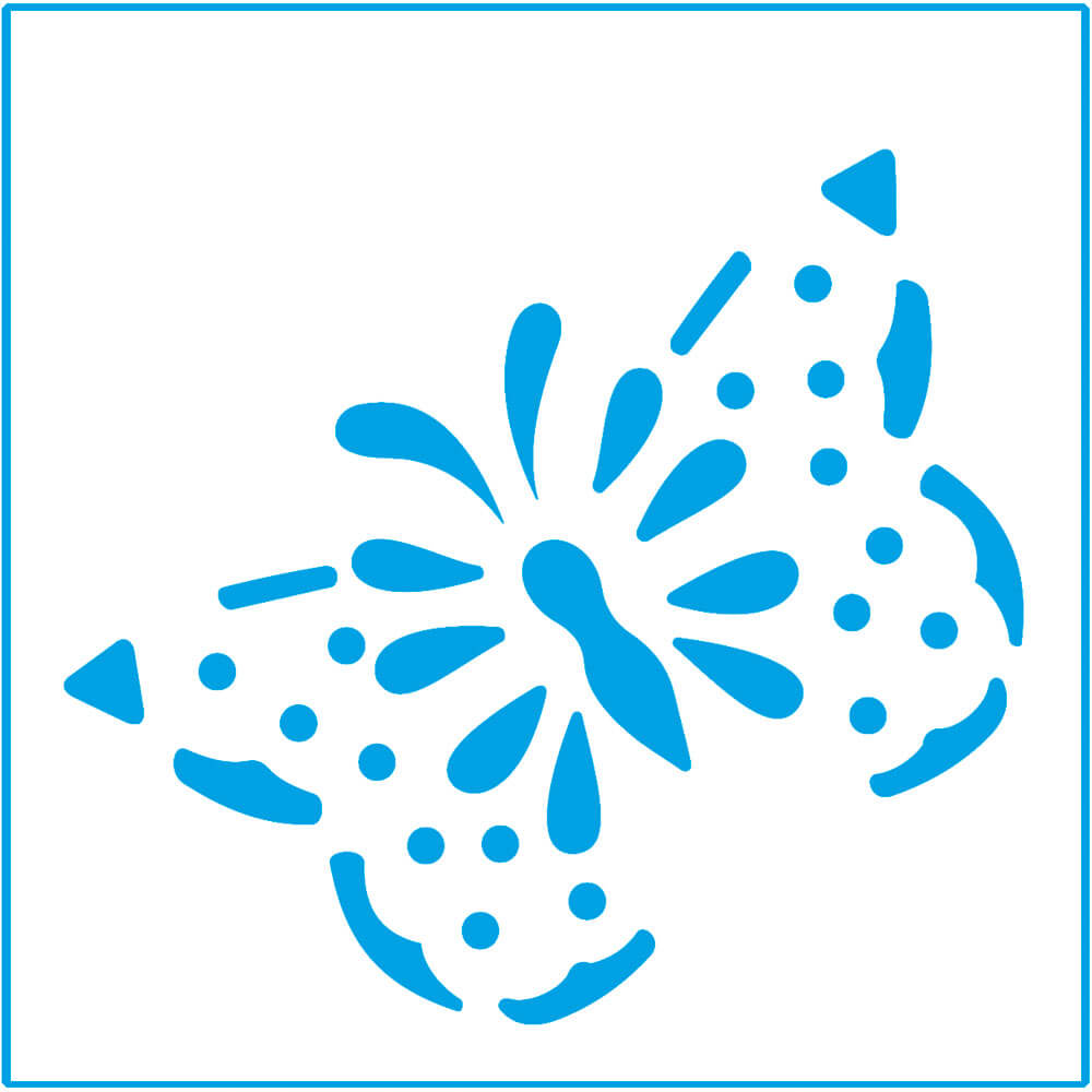 Stencil - Borboleta 10x10cm para Pintura Decorativa e Artesanato St-x-035 - Litoarte