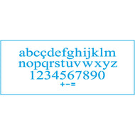 Stencil Grande Alfabeto e Numeros Ii 17x42cm para Pintura Decorativa e Artesanato Stg-052 - Litoarte