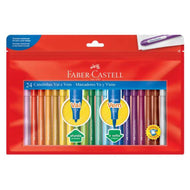 Estojo Canetinhas Vai e Vem 24 Cores - Faber-castell 15.0124Vvzf