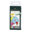 Estojo Caneta Pitt Brush Tons Pastéis 6 Cores Faber-castell 167163