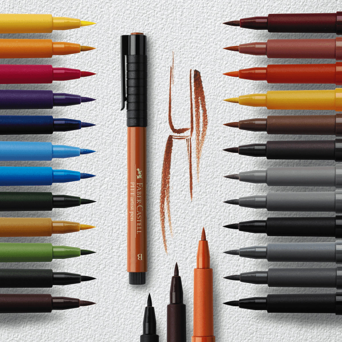 Estojo Caneta Pitt Tons de Outono 12 Cores Faber-castell 267422
