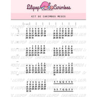 Cartela de Carimbos Meses em Fotopolímero para Artesanato e Scrapbook - Lilipop