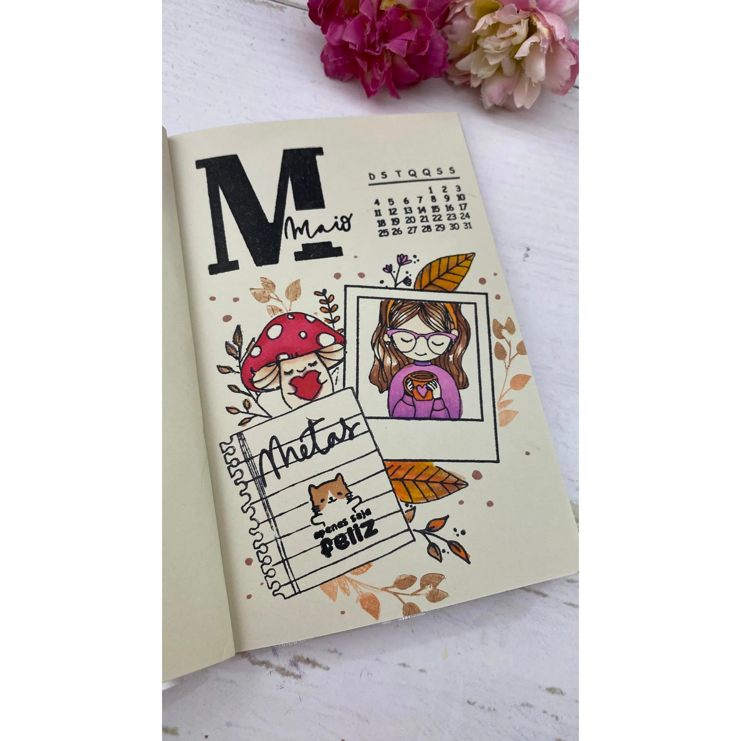 Cartela de Carimbos Meses em Fotopolímero para Artesanato e Scrapbook - Lilipop