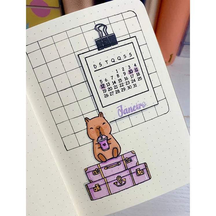 Cartela de Carimbos Meses em Fotopolímero para Artesanato e Scrapbook - Lilipop