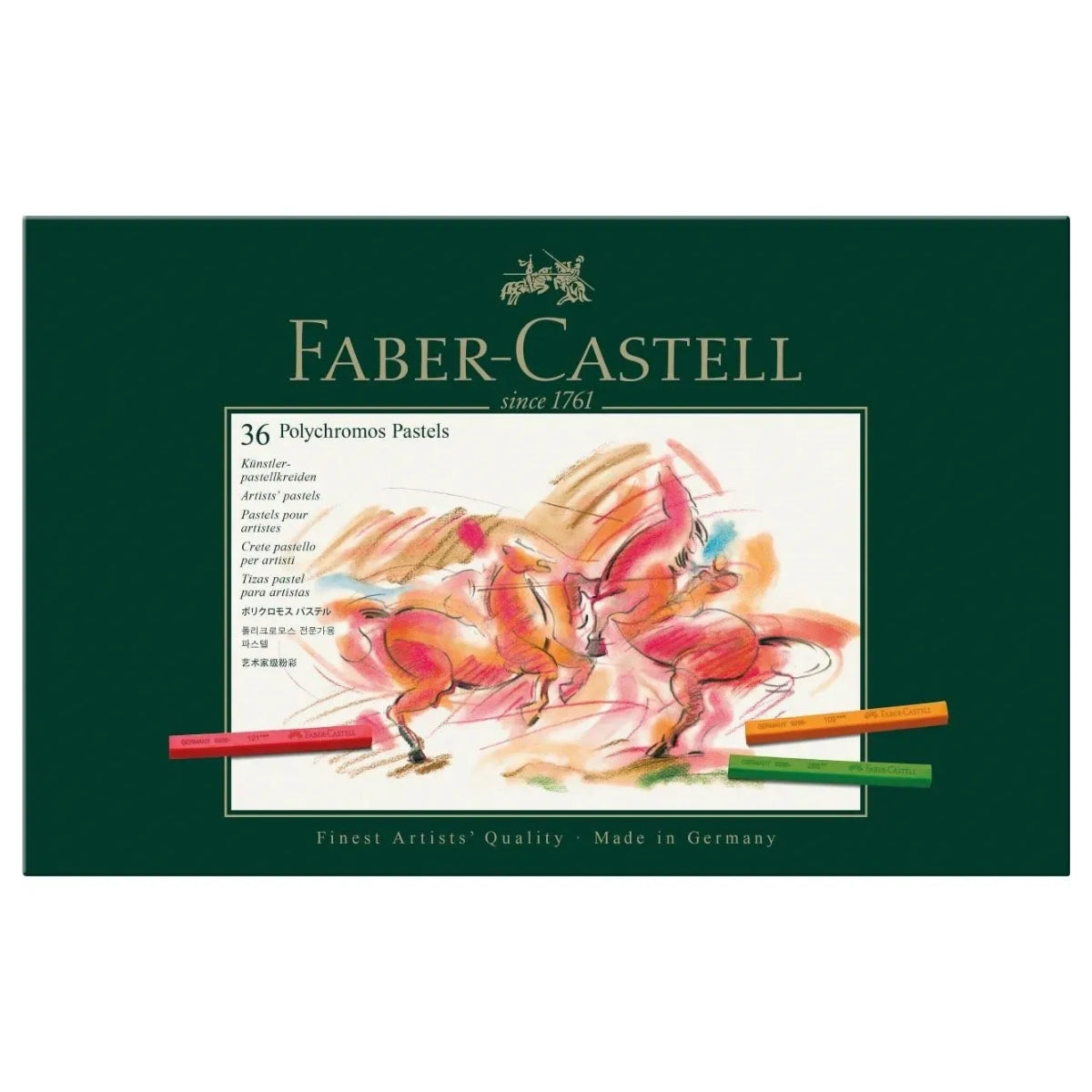 Estojo Giz Pastel Seco Polychromos Box 36 Cores Faber-castell 128537