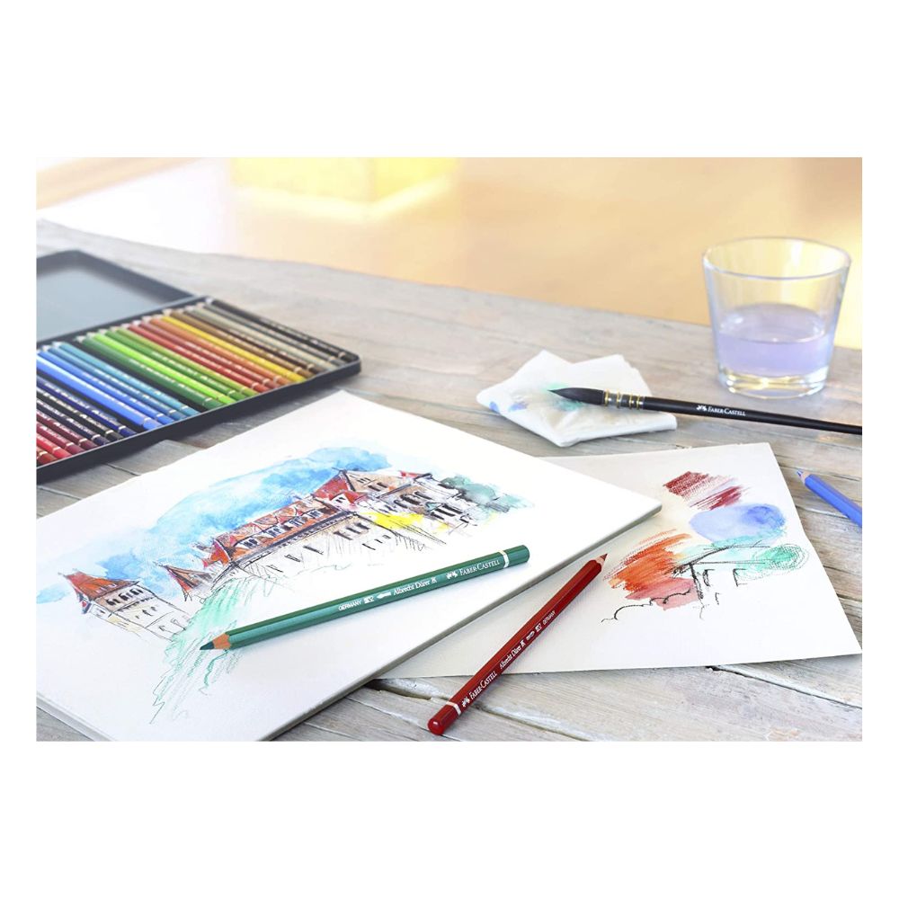 Estojo de Madeira Lápis de Cor Aquarelável Albrecht Dürer 48 Cores Faber-castell 117506