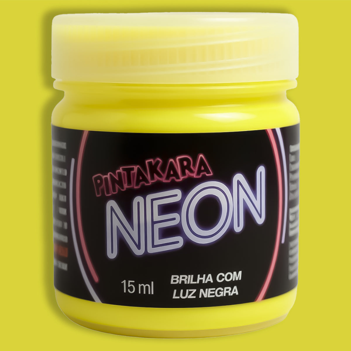 Tinta Infantil Pintakara Gliart 15ml Amarelo Neon 