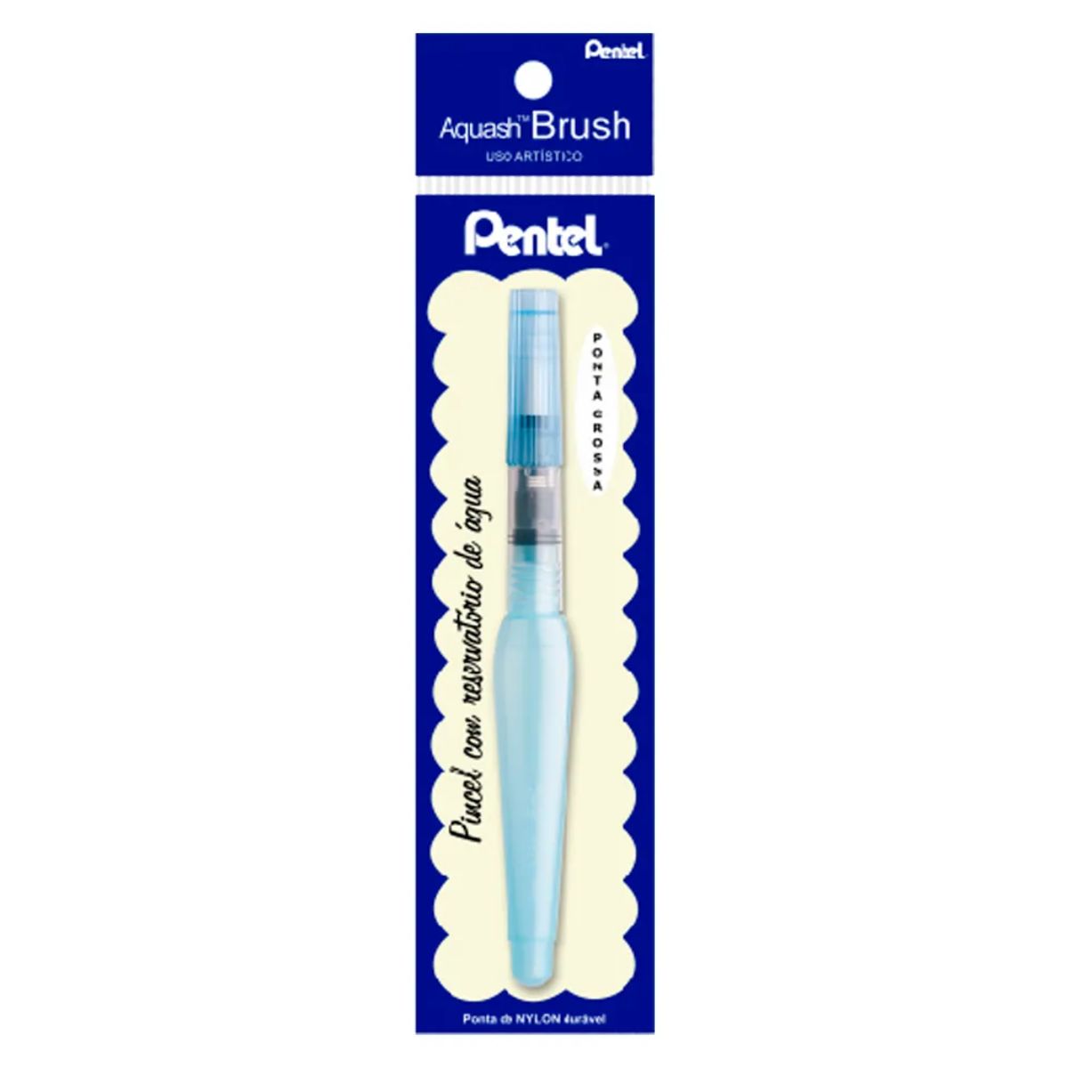 Pincel com Reservatório Aquash Brush Ponta Grossa - Pentel