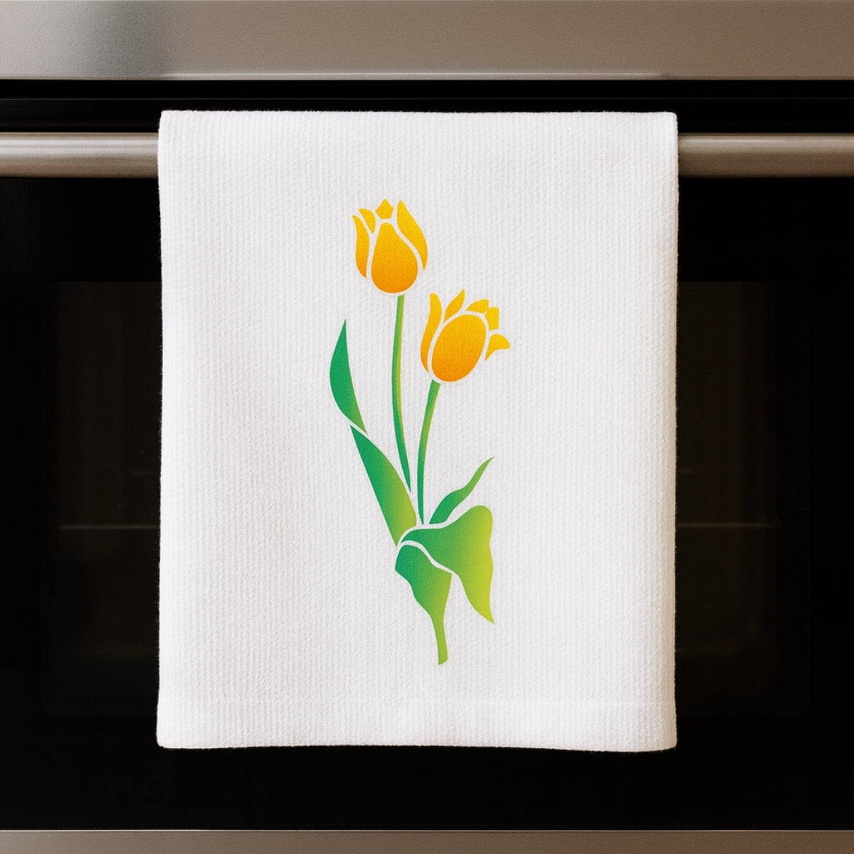 Stencil Opa 10x30cm - Flores Tulipas Ii - 1720